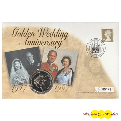 1997 Golden Wedding Anniversary £5 Coin